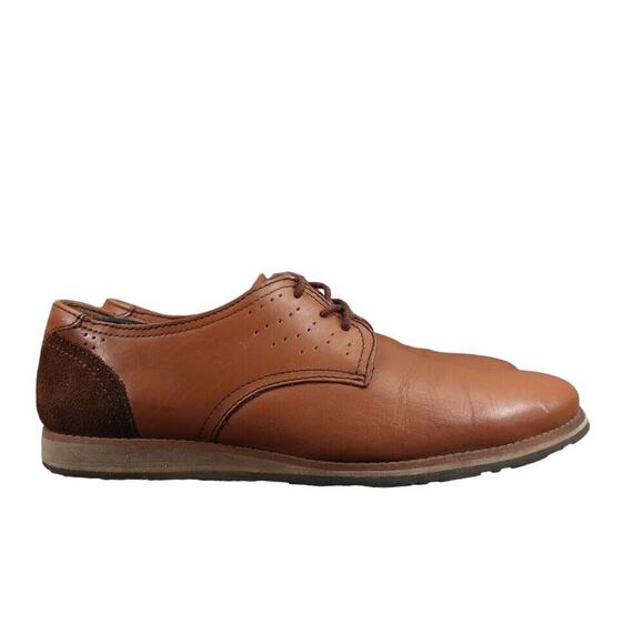 Flexi Shoes Mens 9 Oxford Chukka Leather Classic Professional Comfort Work Brown main image 12